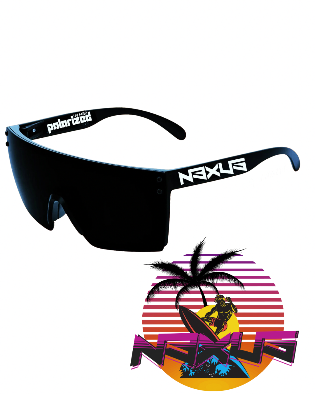 Nexus Brandz California black Shadow Shades Polarized UV/400 Ansi