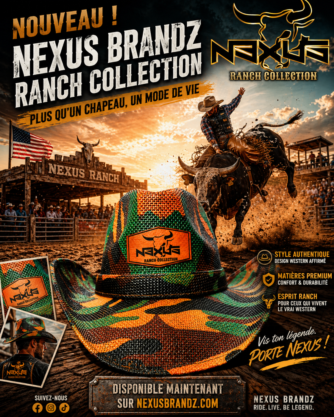 WILDSiDE CAMO ! Nexus Brandz Ranch collection Hats
