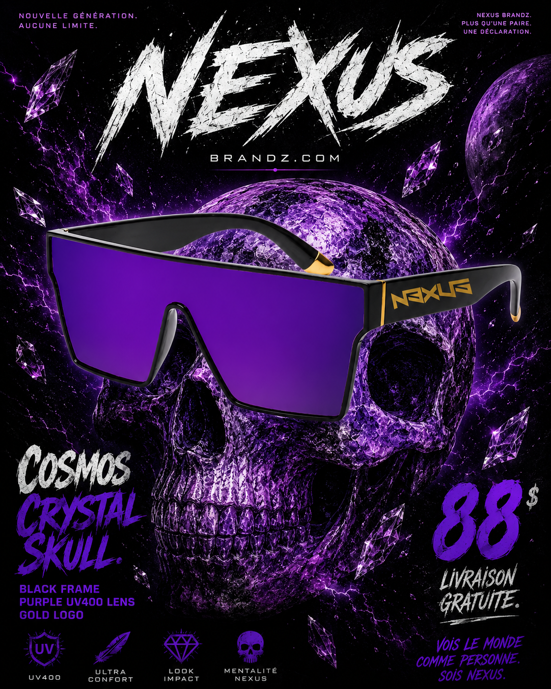 COSMOS CRYSTAL SKULL UV/400